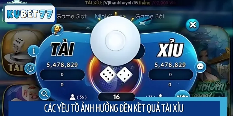 Những yếu tố có thể tác động đến kết quả Tài Xỉu